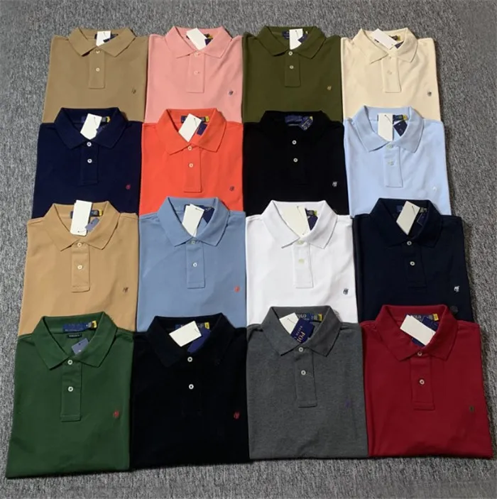 Men's Designer Polos Multicolor Pure Cotton Short Sleeved Shirt Business Embroidered Polo Collar T-shirt