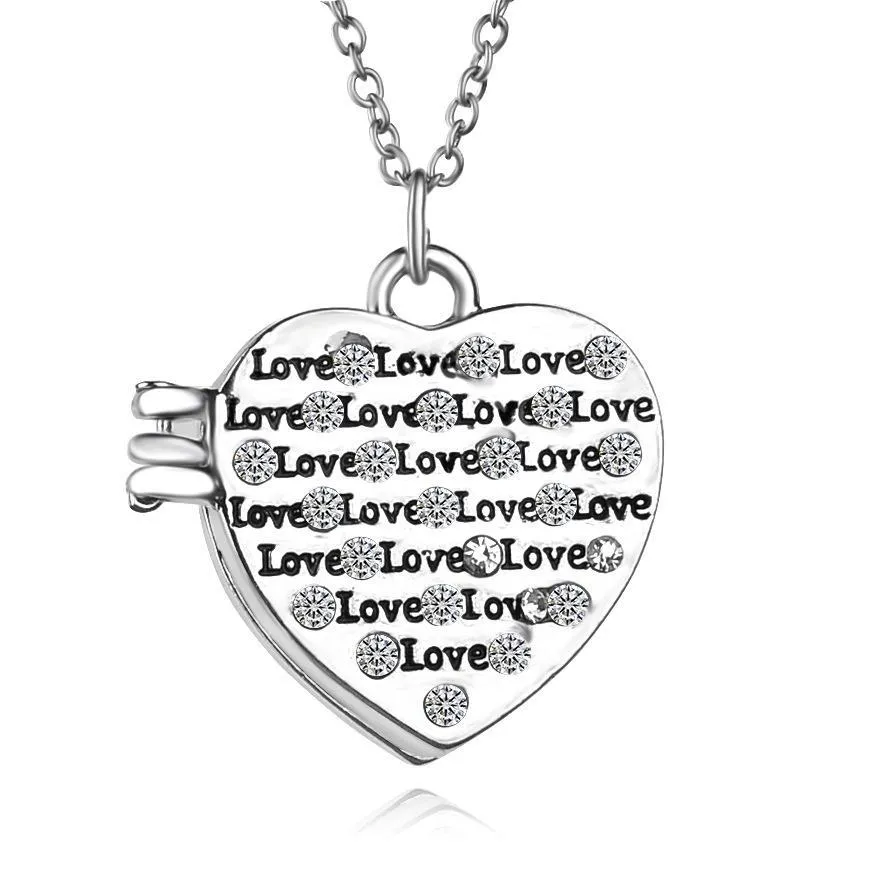 Pendant Necklaces Mothers Day Gift Necklace Retro Heart Shape Box Locket Neckace Great For Mom Drop Delivery Jewelry Pendants Dhkgn