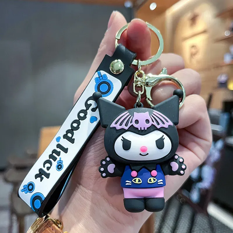 Cute Anime Keychain Charm Key Ring Fob Pendant Lovely Anime Kulome Doll Couple Students Personalized Creative Valentine`s Day Gift Small Pendant A3 DHL
