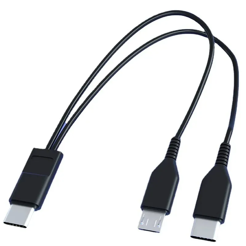Typ-C Public to Type-C Public Two-in-One Data Cable Mobile Phone Charging Cable Microphone Charging Cable Charging