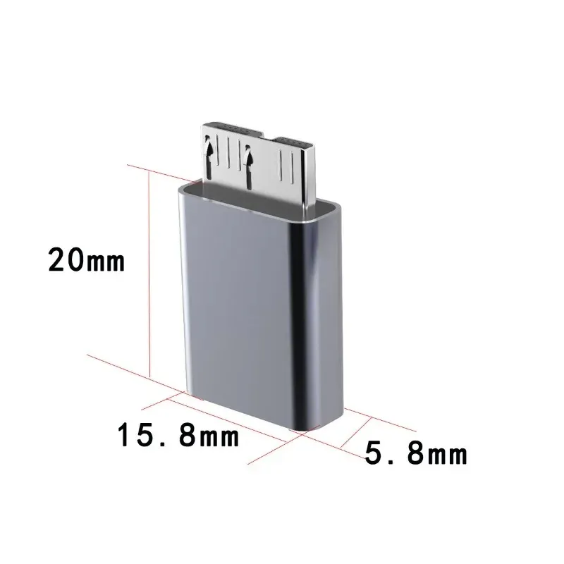 USB C to Micro B USB30 Adapter Type C Female to Micro B Male Fast Charge USB Micro 30 to Type C Super Speed Adapters with Length More Than