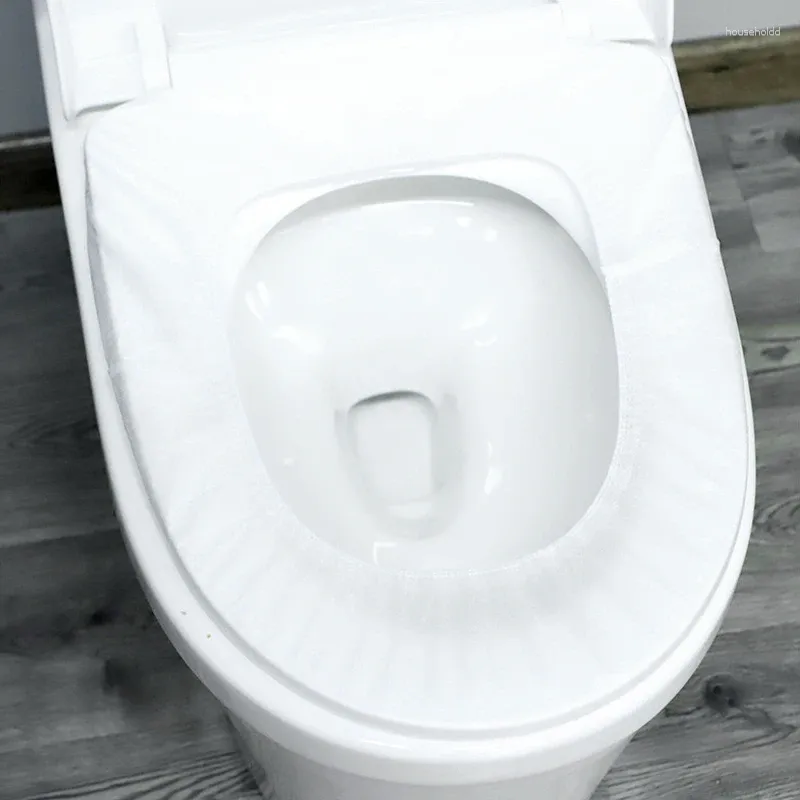 Tuvalet koltuk 10 adet tek kullanımlık güvenlik dokuma olmayan ped taşınabilir seyahat el mat banyo ev asces kapsar