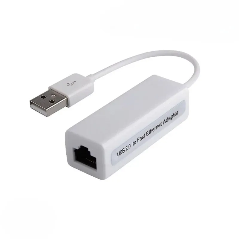 USB 2.0 Wired USB naar RJ45 Netwerkkaart 10/100Mbps USB naar RJ45 Ethernet LAN -adapternetwerkkaart voor pc -laptop Windows 7 8 10 11