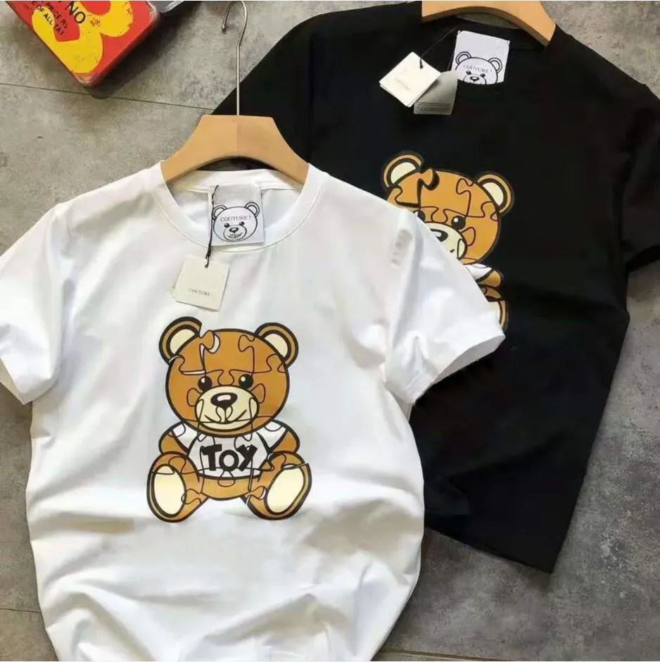 Summer Womens Mens Designers T Shirts Fashion Letter Teddy Bear Printing Short Sleeve Lady Tees Luxurys Casual Clothes Tops T-shirts Kläder CAG24051502-6