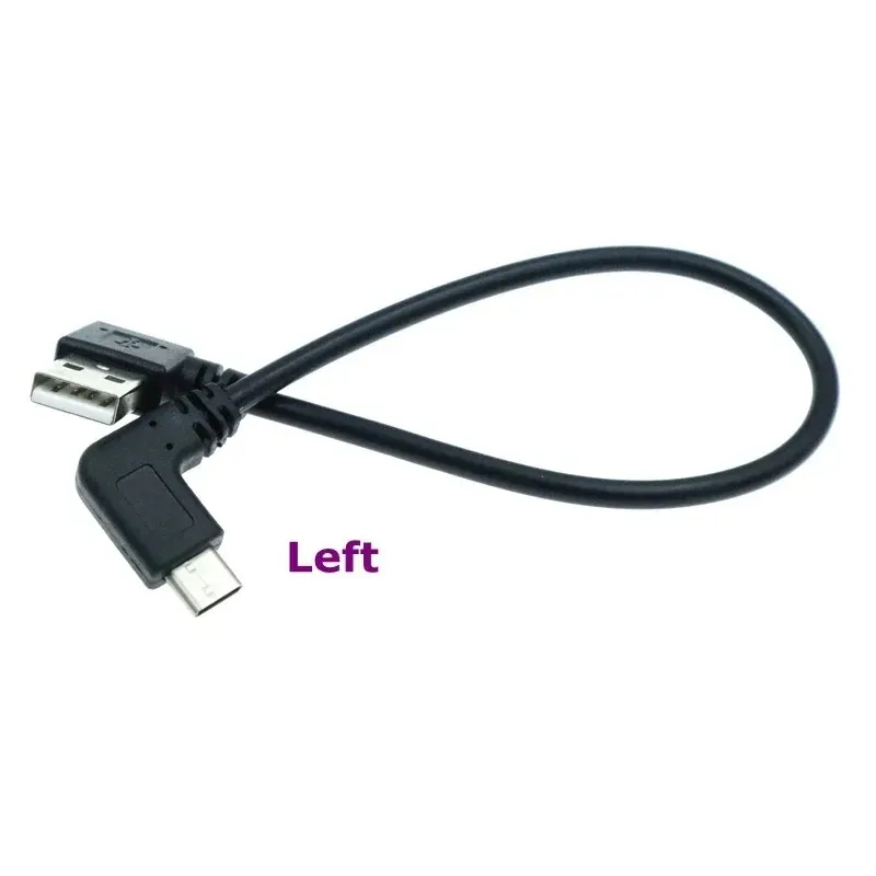 Double Elbow Type-C USB to USB-A male USB3.1 Type C Male 90 Degree Left Right Angled Connector Short 25cm for Power Black Cable