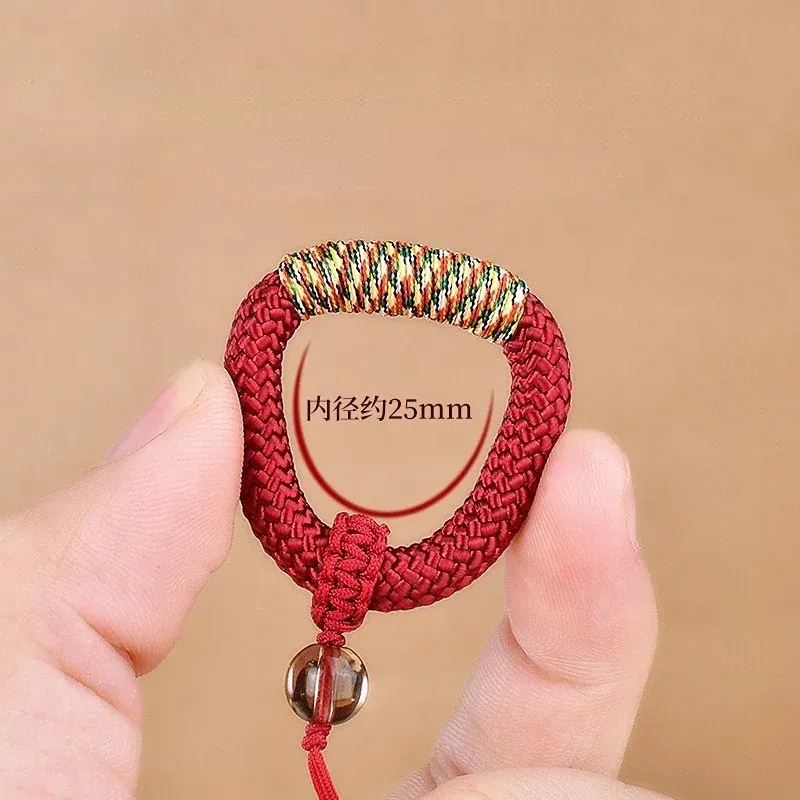 Mobile Phone Lanyard on Case Ring Buckle Hand-Woven Lanyard Pendant Short Chinese Style Creative Multi-Function Key Anti-lost