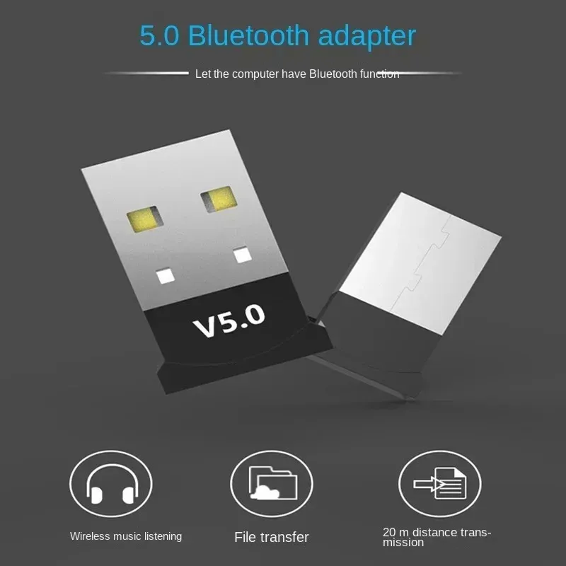 2024 Adaptador Bluetooth USB BT 5.0 para PC portavoz Dongles inalámbrico Dongles Computer BLE BLE mini remitente receptor de audio para