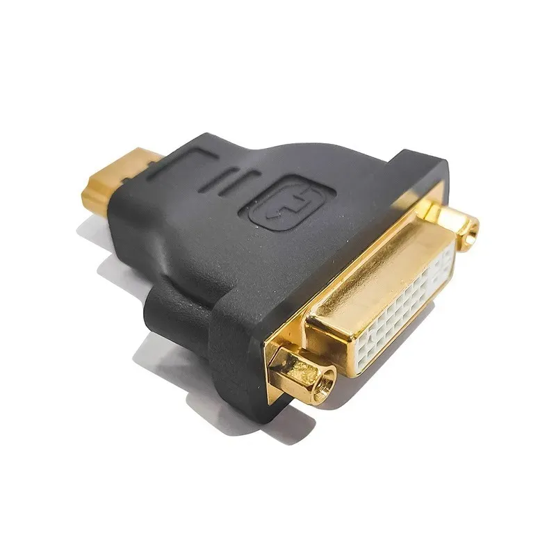 Adapter Bid-Directionele DVI D 24+1 MANNEN TO HDMI-compatibele vrouwelijke kabelconnectoromzetter voor projector Audiovideo-kabels Deel