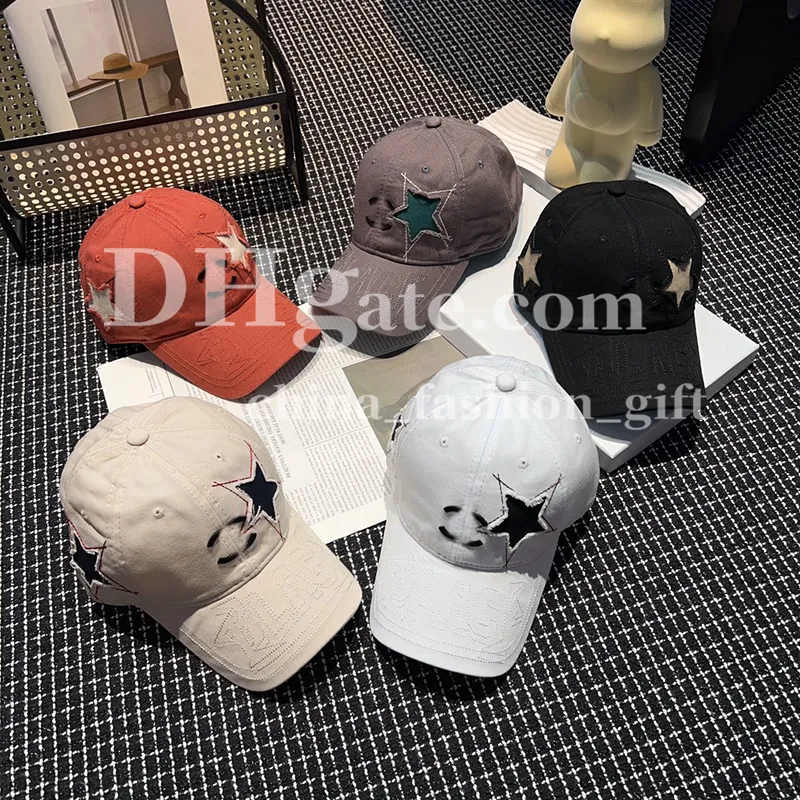 Designer de casquette de marque de luxe à cinq étoiles point brodées chapeau unisexe de base de base de baseball de baseball en plein air chapeau