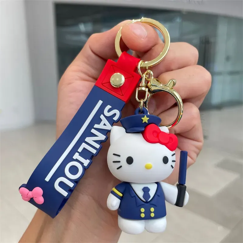 Kawaii Bulk Anime Car Keychain Doll Charm Accessories Key Ring Wholesale in Bulk Cute Couple Students Personalized Creative Valentine`s Day Gift 5 Style AA8 DHL