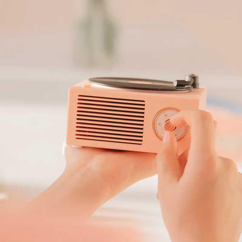 Creatief geschenk Atomic Black Glue Bluetooth -luidspreker Vintage Record Machine Small Speaker Mini Wireless Bluetooth Gift Audio