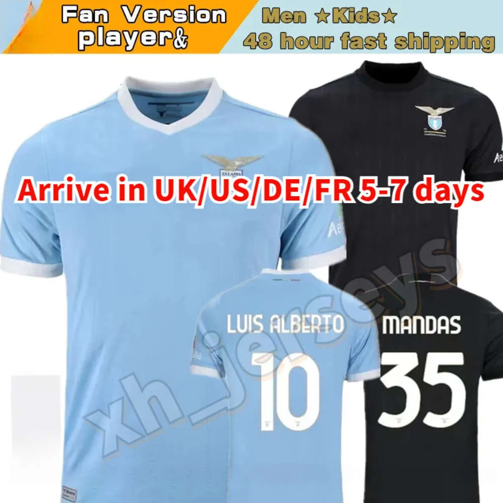 24 25 25 Lazio Immobile Soccer Jerseys Maglie 2023 Immobile Luis Bastos Sergej Badelj Lucas J.Correa Zaccagni Marusic Men Kid Kit Football Shird 10 Anniversary
