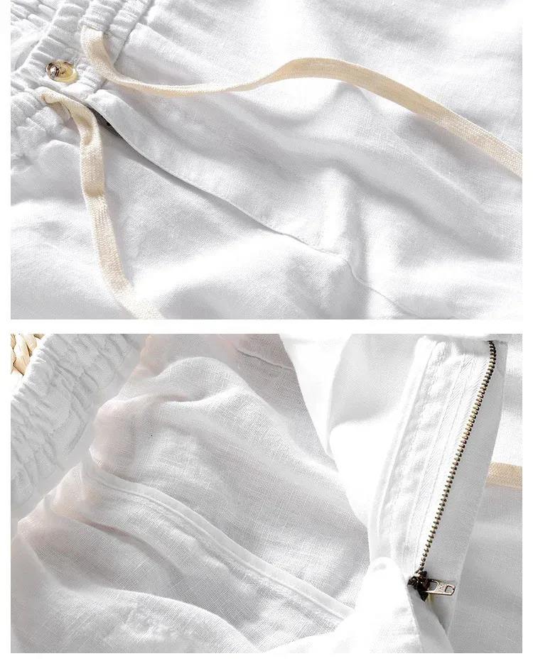 Pantalon décontracté homme coupe droite couleur blanc pur_voghion.com