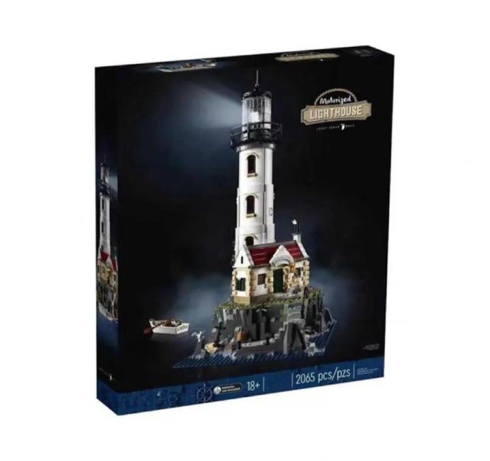 Block 2022 NY MOC 21335 MOTORISERAD LIGHTHOUSE IDEAS Byggnadsblock Tekniska tegelstenar DIY Monterad modellutbildningsleksak för barn8360181