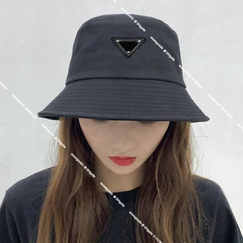 Designer Fisherman Brim Bucket Hat Män Kvinnor Summer Cap Ny utomhus Solskyddsmedel Fiske Baseball Cap Dress Fedora färgad triangulär bokstavssignatur