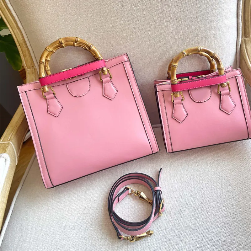 Women Bamboo Handbags Shoulder Bag Crossbody Totes Shopping Bag Microfiber Pink Vintage Casual Purses