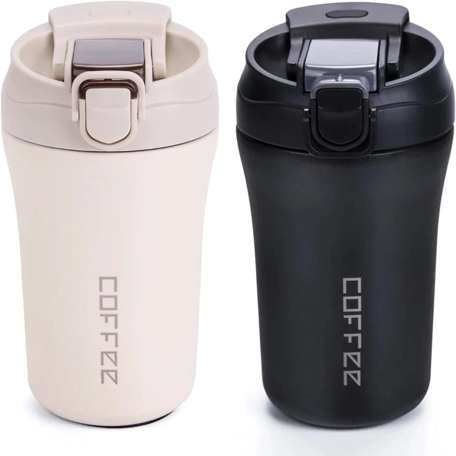 Travel Coffee Mug Vacuum Insulated Bottle Spill Proof with Lid Straw Reusable Tumbler Keep Ice Tea Car Thermos Cup 240509