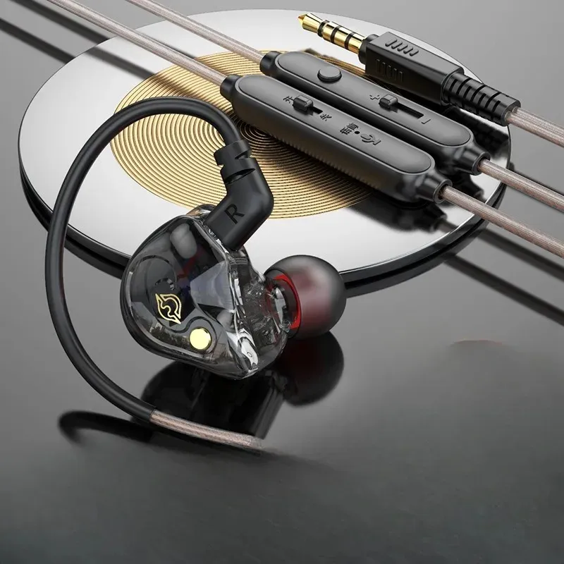 6d in-ear stereo hög bas hörlurar in örat 3,5 mm trådbundna hörlurar metall hifi hörn med mic för xiaomi samsung huawei-telefoner