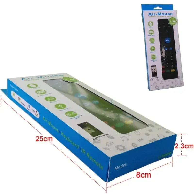 24 GHz MX3 Air Mouse Wireless Mini -tangentbord Fjärrkontroll med multimedianycklar för Android TV Box Smart TV PC Linux Windows erbjuder avancerad