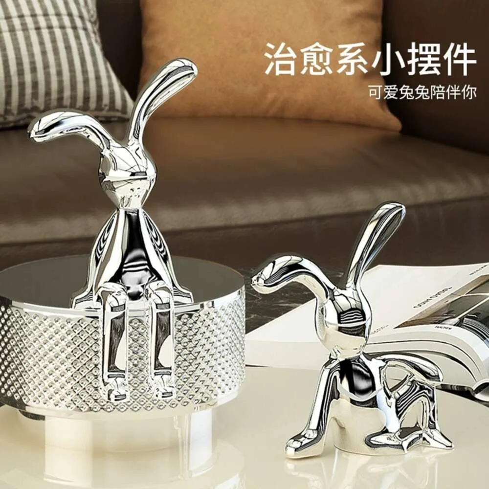 Rabbit Creative Internet Celebrity Cartoon Sitting Posture, Long Eared Rabbit Ornaments, Light Living Room, TV Wine Cabinet, Foyer Decoration