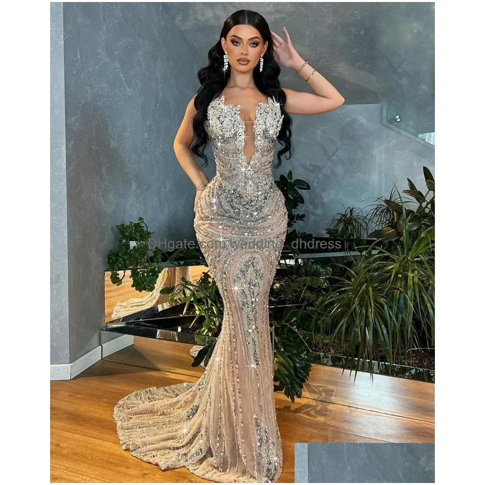 Prom Dresses Evening Dresses Summer 2019 Sexy Silver Prom Dress 2019 Spring  Summer Sequined Lace Beaded
