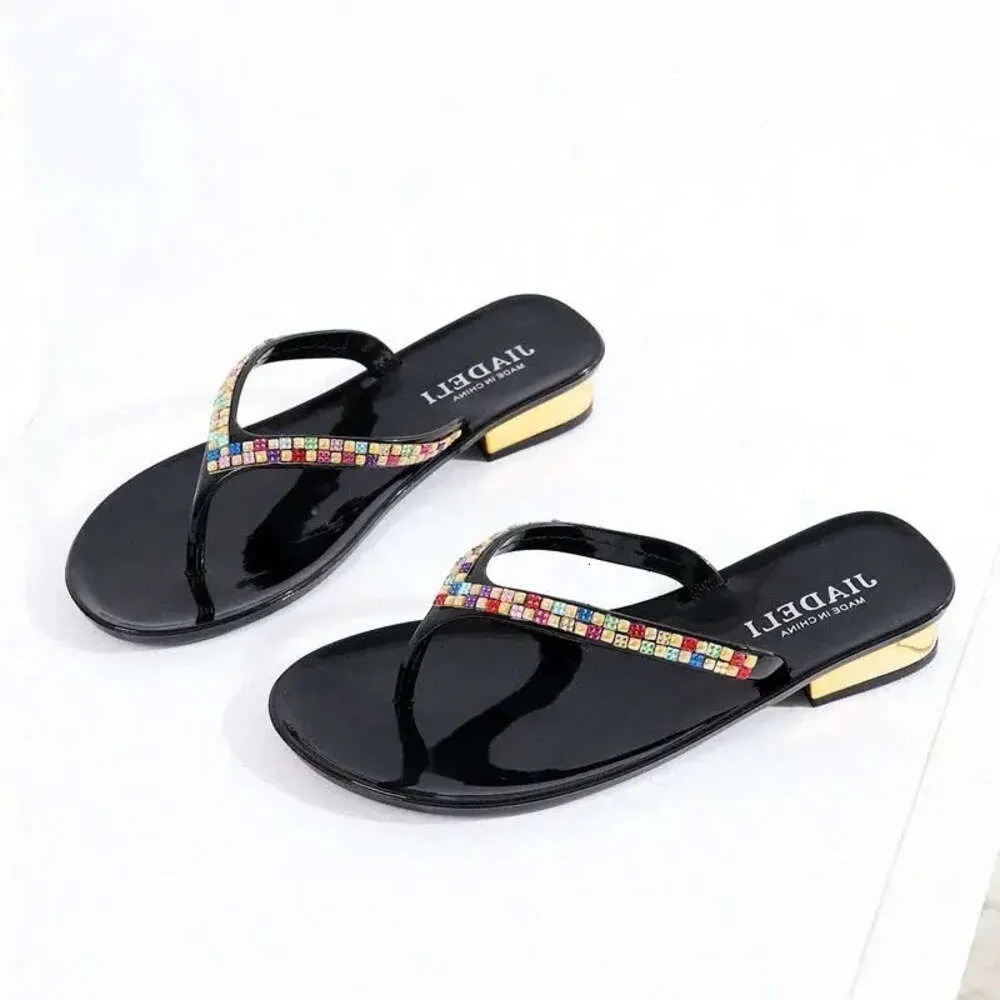 Slipper Shoe Beach Fashion Summer Sippers tongs Flip Flops with Rhinestones Women Sandals Casual Shoes H83P # 646 S 2BFE