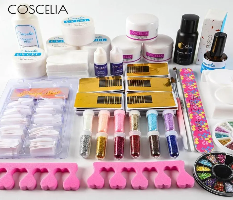 COSA Manicure Conjunto de unhas Decorações de arte acrílico unhas de líquido acrílico setkit Ferramentas de arquivos de unhas 4110337