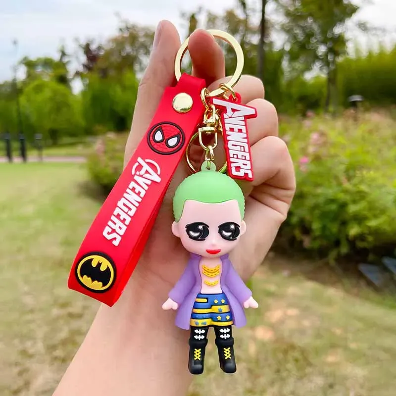 Cute Anime Keychain Charm Key Ring Fob Pendant Lovely American Girl Doll Couple Students Personalized Creative Valentine`s Day Gift A8 UPS