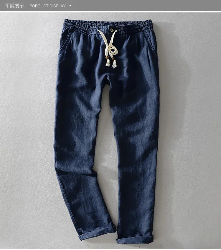 Pantalon décontracté homme coupe droite couleur blanc pur_voghion.com