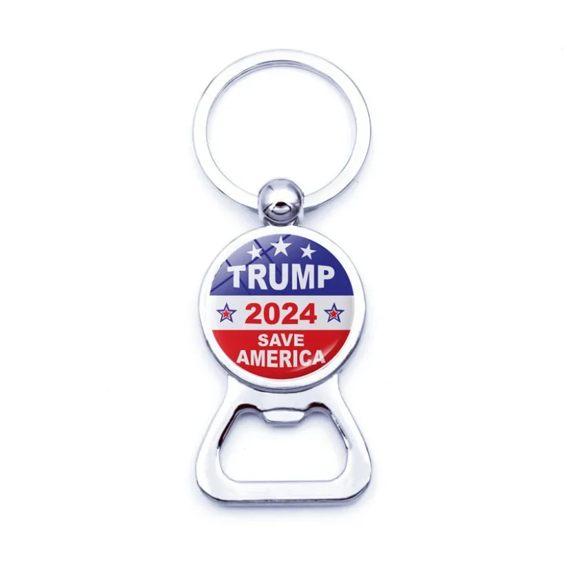 American Bottle Opener Election Metal Key Ring Pendant USA 2024 Trump Beer Openers 0515