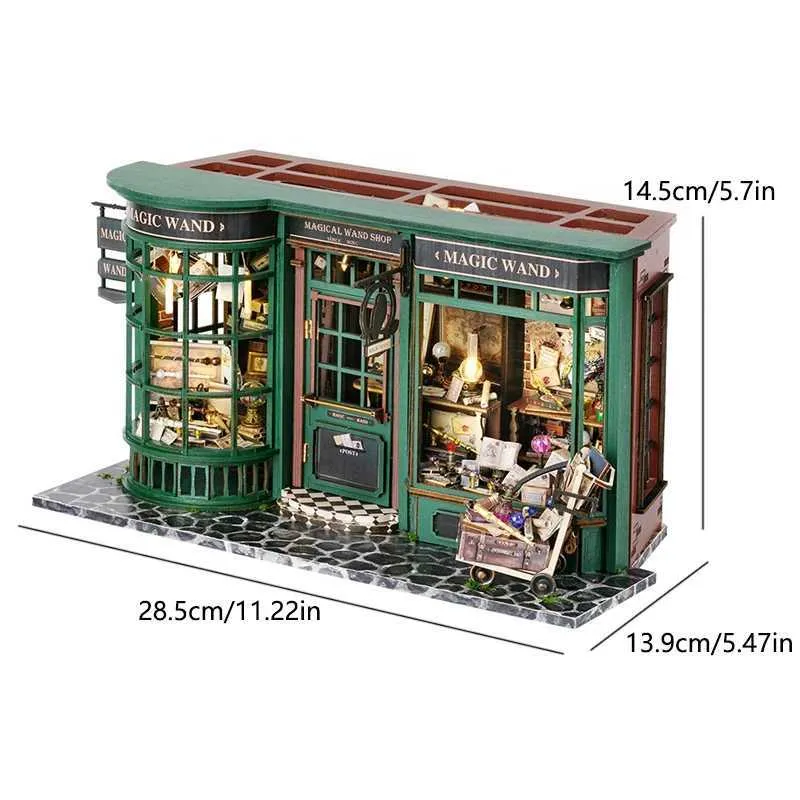 Architecture/DIY House Magical Doll House Miniature Doll DIY Assembly Building Model Kit Production of Small Room Toys Home Bedroom Decoration with Fu