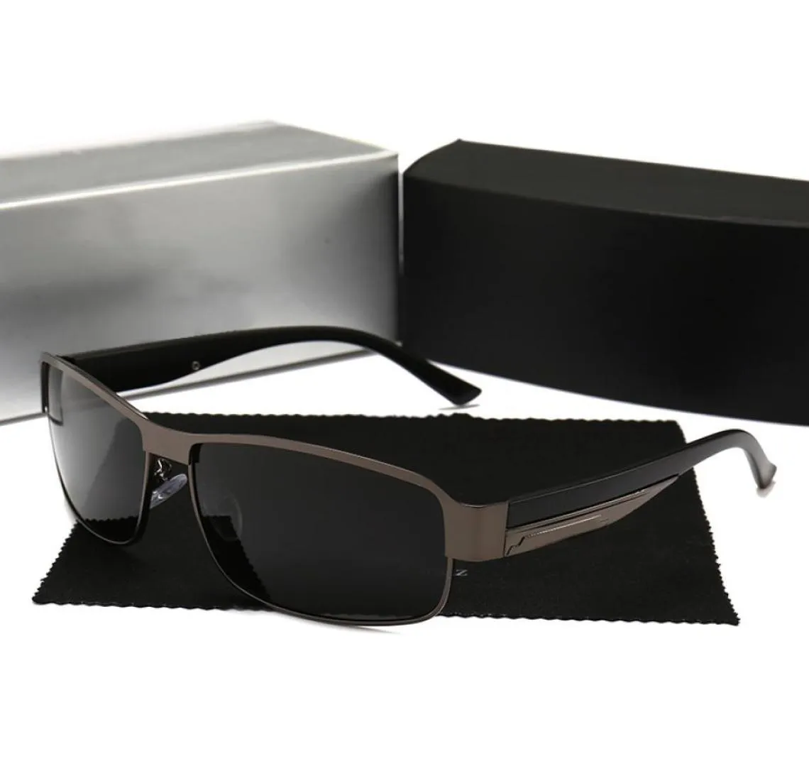 Unisex Sun Glass Dålig guld Silver Metal Frame Private Label Pilot Shades Solglasögon med Box2866301