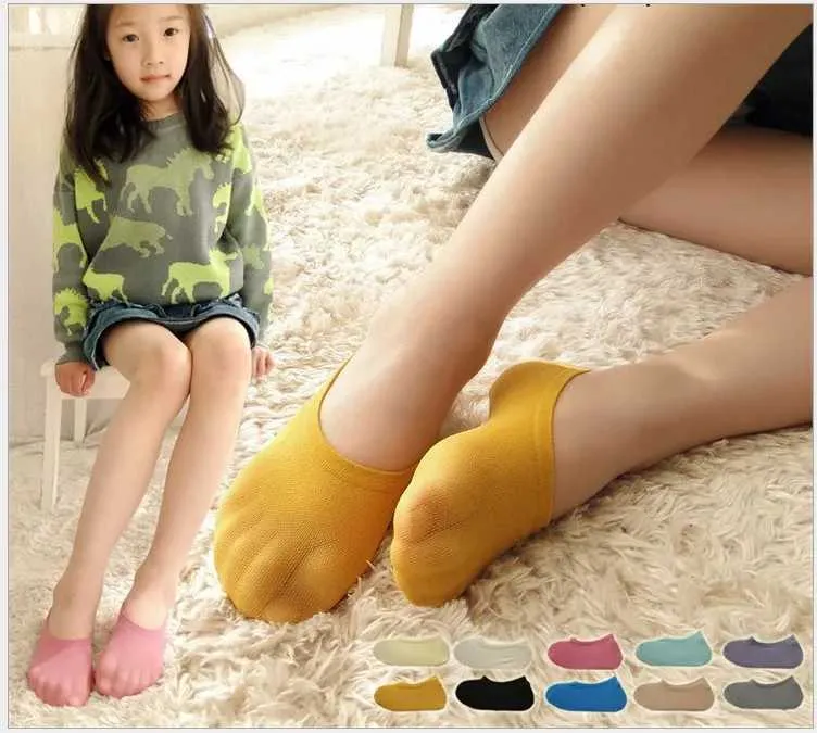 Kinder sokken 5 paar kinderen sokken.Zomer kinderen onzichtbaar licht overtreft andere korte bootsokken.Candy Color D240515