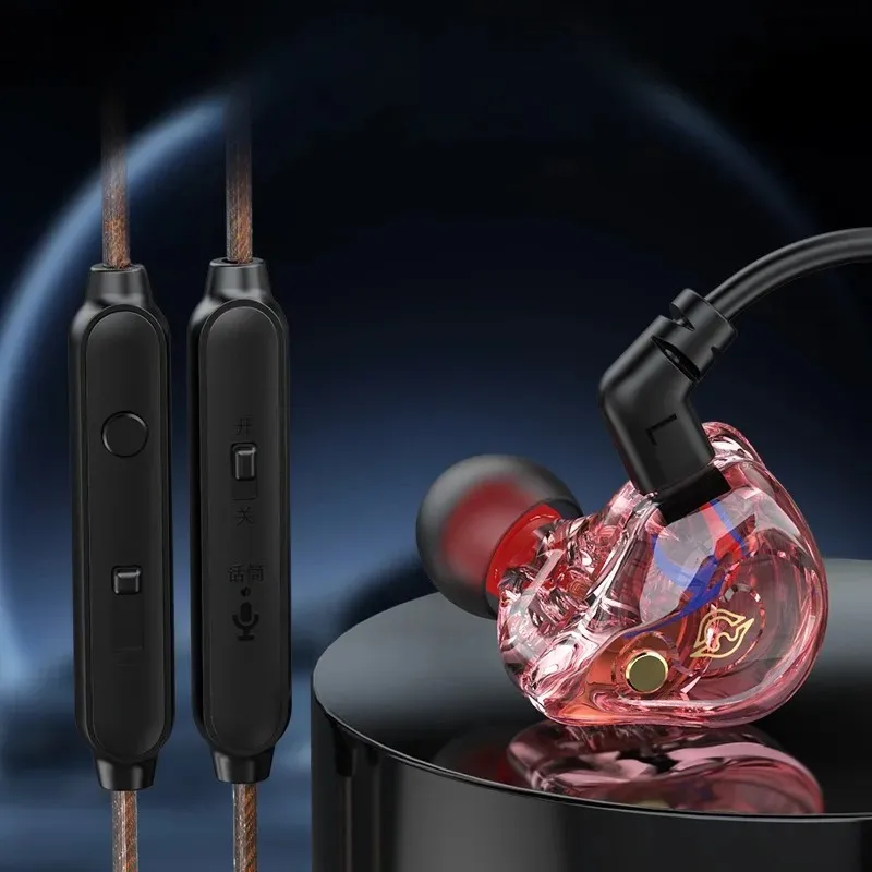 6d In-Ear-Stereo-Stereo-Kopfhörer-Kopfhörer-In-Ear 3,5-mm-Kabel-Ohrhörer Metall-Hifi-Ohrhörer mit Mikrofon für Xiaomi Samsung Huawei Telefone