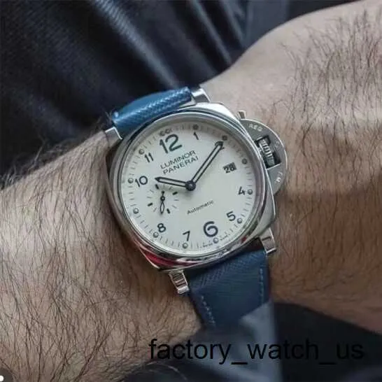 Gentlemen's Wrist Watch Panerai Swiss Tough Man Leisure Calendar Glow-In Diving Sports Stor Watch For Men Luminor Series PAM00906 White Dial Watch med 42mm