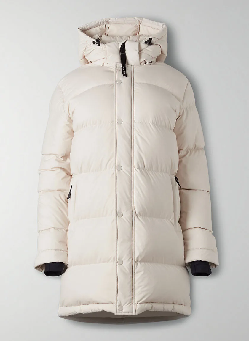 Women Downs Aritzia Super Puff Long Hooded Solid Color Glossy Goose Down Jacket