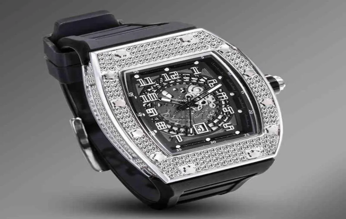 Designer Men Ice Out Bling Diamond Hip Hop Mens ES Waterproof Quart Quarz Orologio Dro Reloj Hombre Marca de Lujo7604757