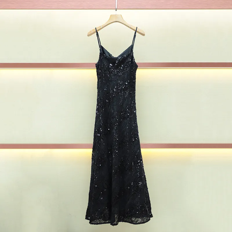 Sequin strap dress with gold loose sequins and V-neck straps for children  summer from Dhgate Basic & Casual Dresses - price 96.94