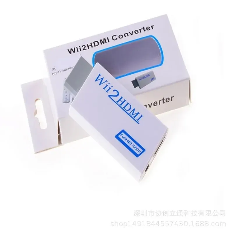 Wii a convertitore compatibile HDMI-compatibile Full HD 720p 1080p da 3,5 mm Audio Wii2HDmi Adattatore compatibile PC HDTV Monitor Display