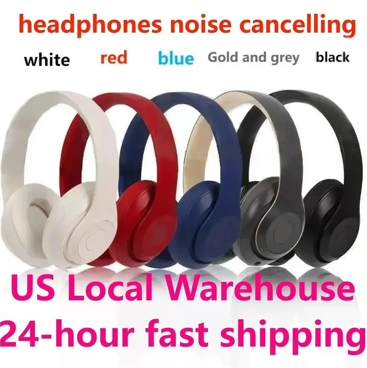 Headsets 3 Wireless Ohrhörer Bluetooth -Geräuschstornierung Beat Headphone Sport Headset Head WLAN MIC HEADSET 11 für PC -Telefon Computer