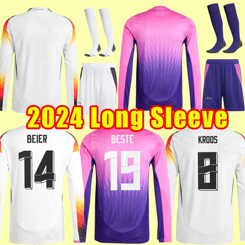 Långärmad 2024 Germanys Hummels Soccer Jerseys Kroos Gnabry Werner Draxler Reus Muller Gotze Football Shirt Men fans Player Version Home Away Set 2025