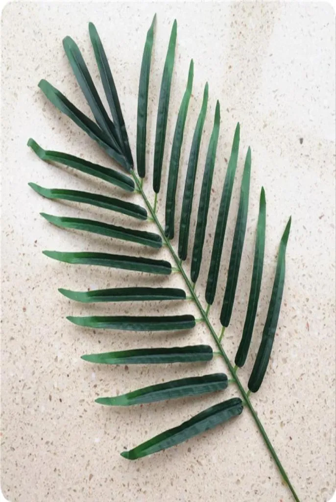 12PCS 52 cm sztuczne rośliny jedwabne Symulacja Symulacja Rozproszone zielone liść palmy liść do aranżacji kwiatowych dekoracja domowa 1489149