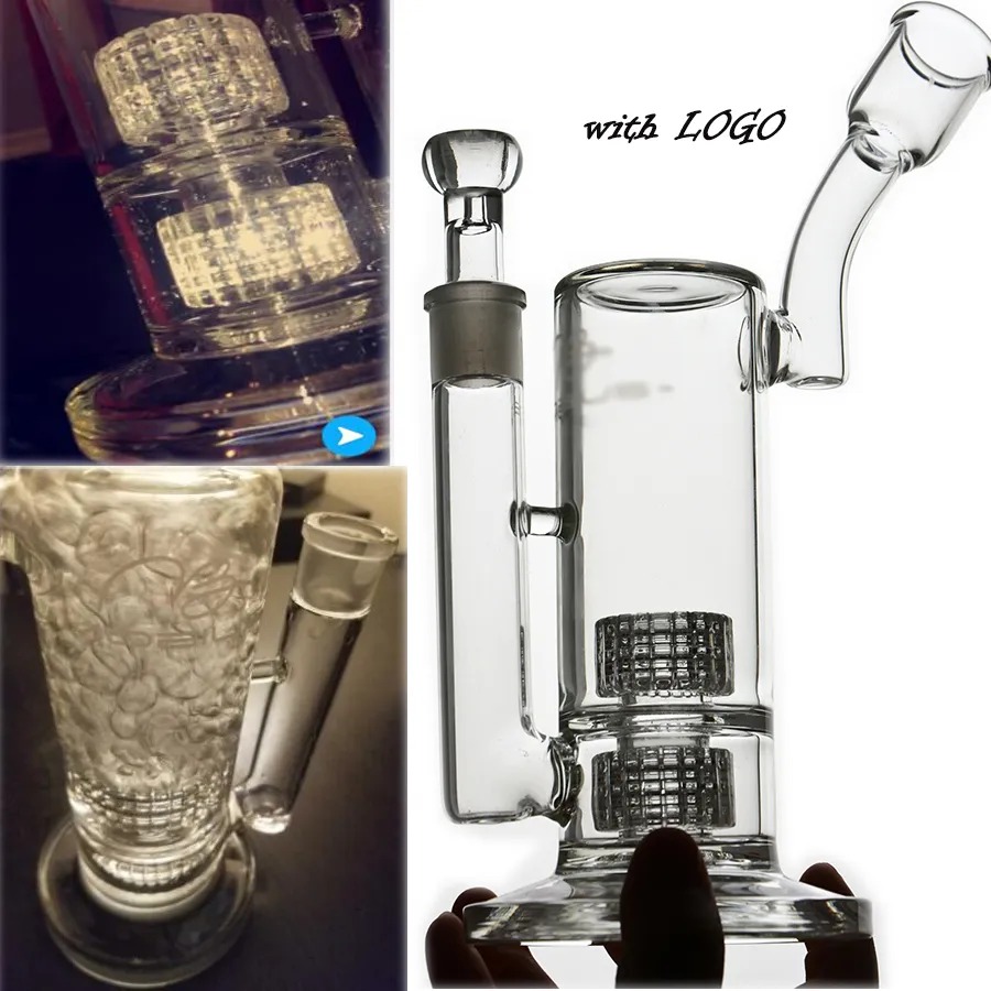 Mobious Glass Bong Hookahs Matrix Perc Glasögon Vatten Bongs Chicha Water Pipes Huvudsakliga oljeriggar med 18 mm banger
