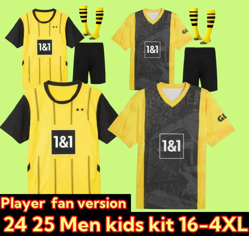 3XL 4XL 24 25 Sancho Soccer Jerseys Reus Dortmunds 50 عامًا في Westfalenstadon Special 2025 Borussia Soccer Haller Football Shirt Neongelb Brandt Men Kids Kit