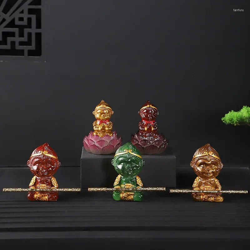 Pets de té Kitchen Bar de comedor que cambia de color Los adornos del rey del mono de mascota pueden criar la mesa de arte Fighting Creative Fighting Santo Buddha