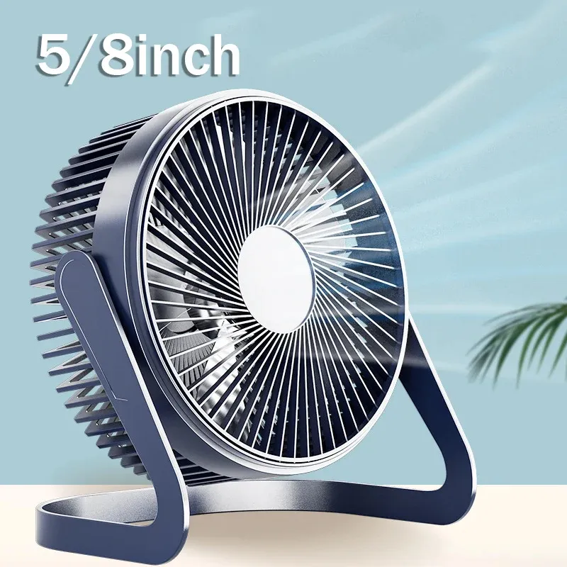 Table Fan Using Gears USB Mini Desk Fan 5 Inch 1 Gear and 8 Inch 2 Gear Adjustable Portable ...