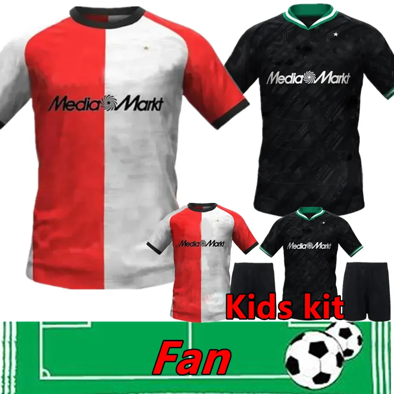 2024 2025 Feyenoords Soccer Jerseys Voetbal Kids Kit 24 25ホームアウェイファンプレーヤーバージョンGimenez Kokcu Timber Danilo Dilrosun Hancko Football Shirt