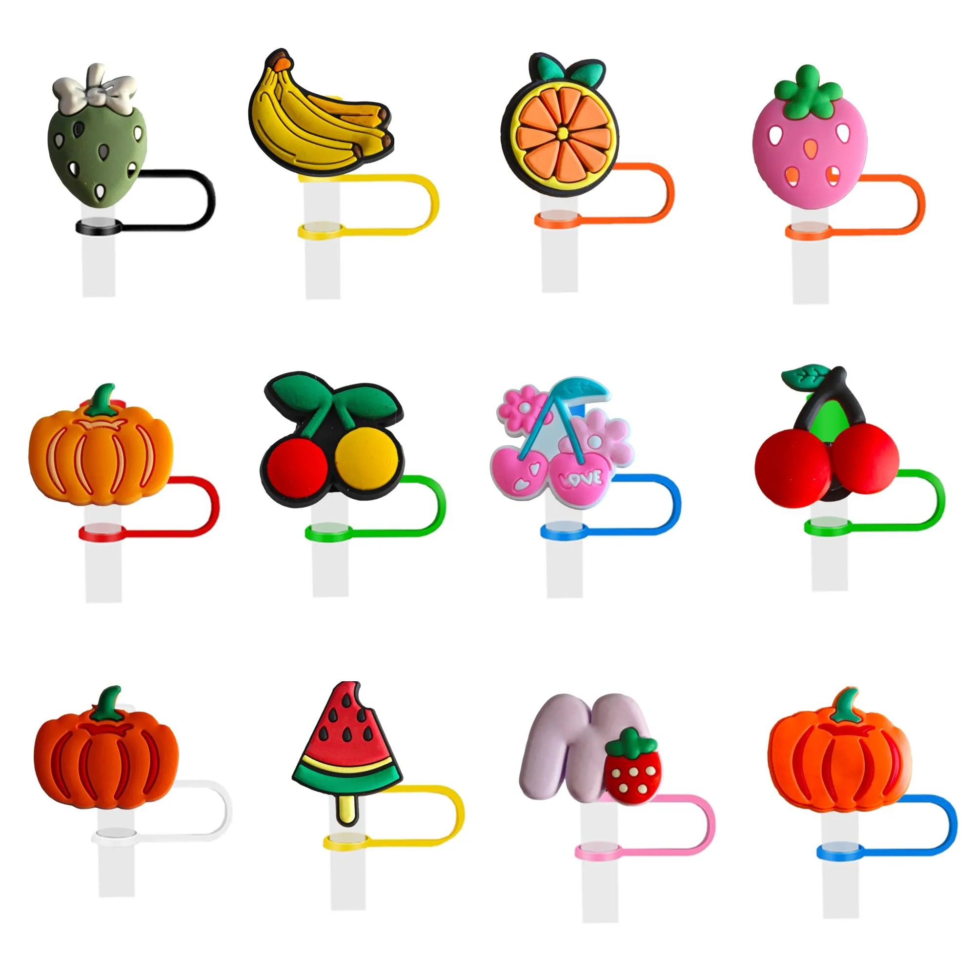 Autres accessoires de décoration de table Fruits et légumes St er pour tasses Cap 8 mm tasse 30 oz 40 réutilisables Couptes mignons