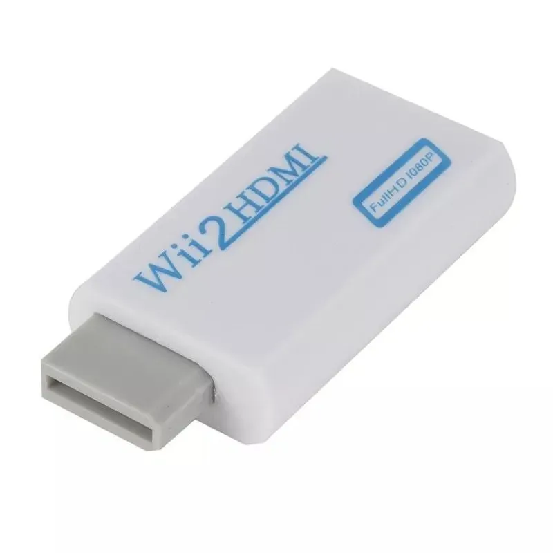 För Wii till HDMI-kompatibla omvandlare Full HD 720p 1080p 3,5 mm Audio WII2HDMI-kompatibel adapter för PC HDTV Monitor Display