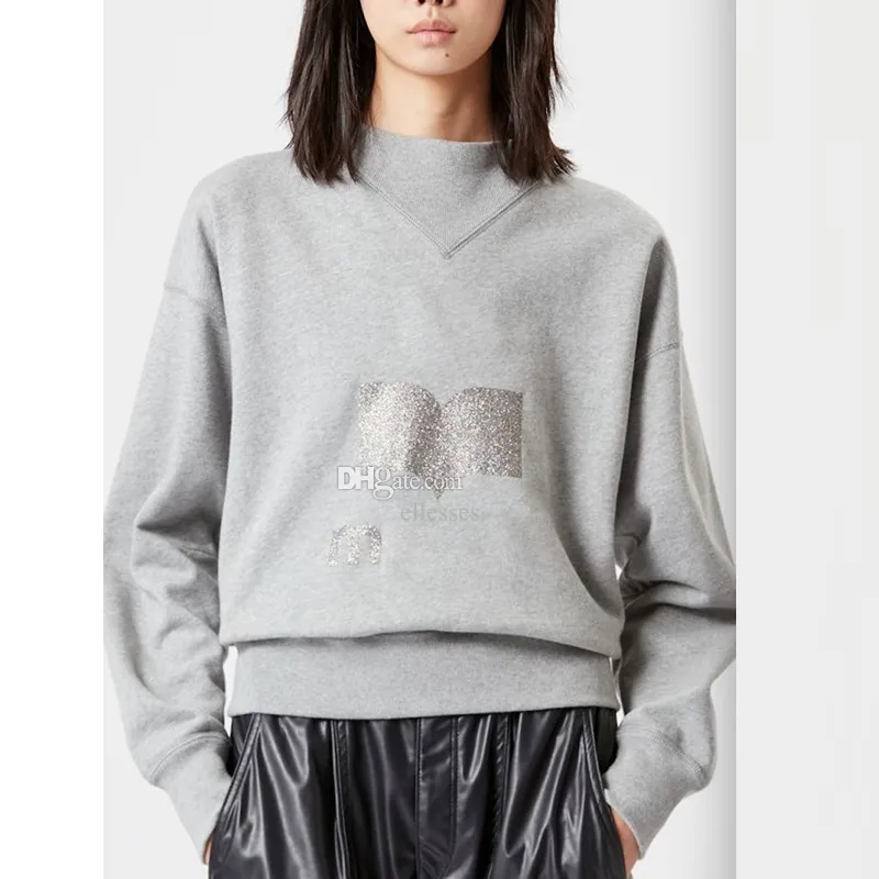 Isabel Marant Designer Sweatshirt Fashion Hoodie Classic Letter Printed Terry Cotton Sweater Women kläder